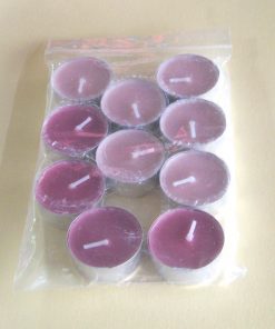 Set de 10 lumanari roz tip pastila