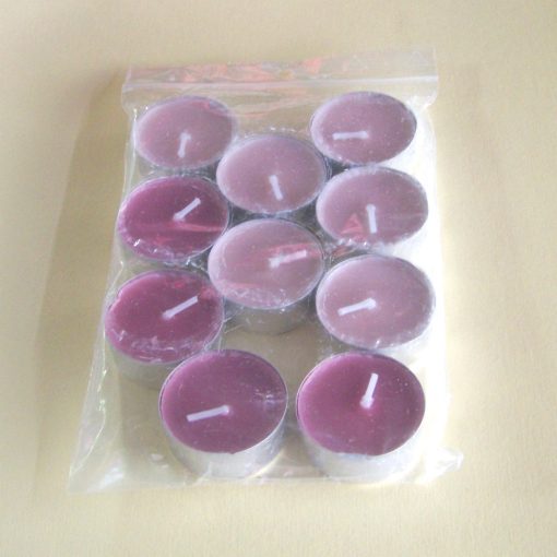 Set de 10 lumanari roz tip pastila