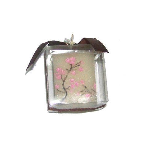 Lumanare Feng Shui cu floare de mar roz