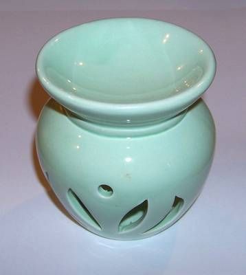 Vas pentru aromaterapie din ceramică - verde