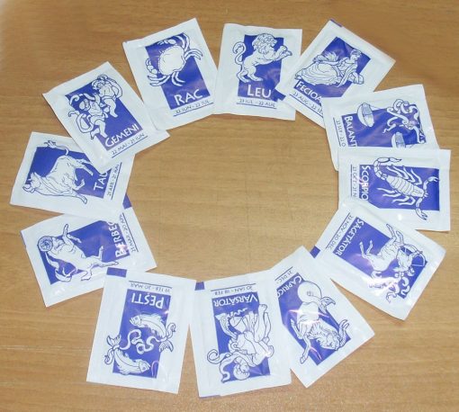 Set de 12 pliculețe de zahăr pentru cele 12 zodii europene