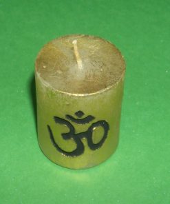 Lumanare aurie cu simbolul Tao/Om