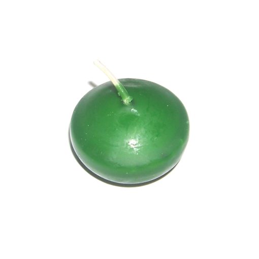 Lumanare verde in forma de trandafir
